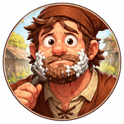 ヒゲを剃りそこねた村人さんのアイコン